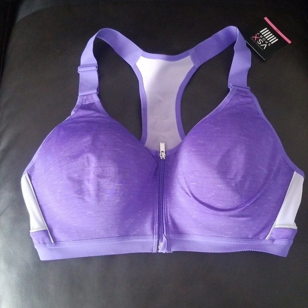 VSX front zip sports bra